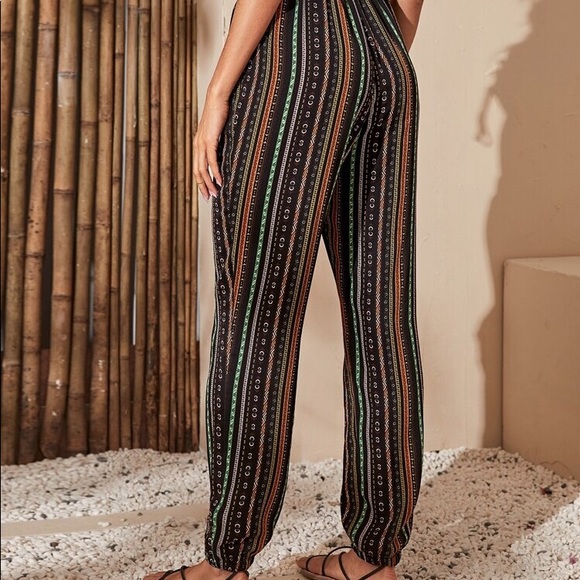 Shein Elastic Waist Tribal Print Pants - Picture 2 of 8
